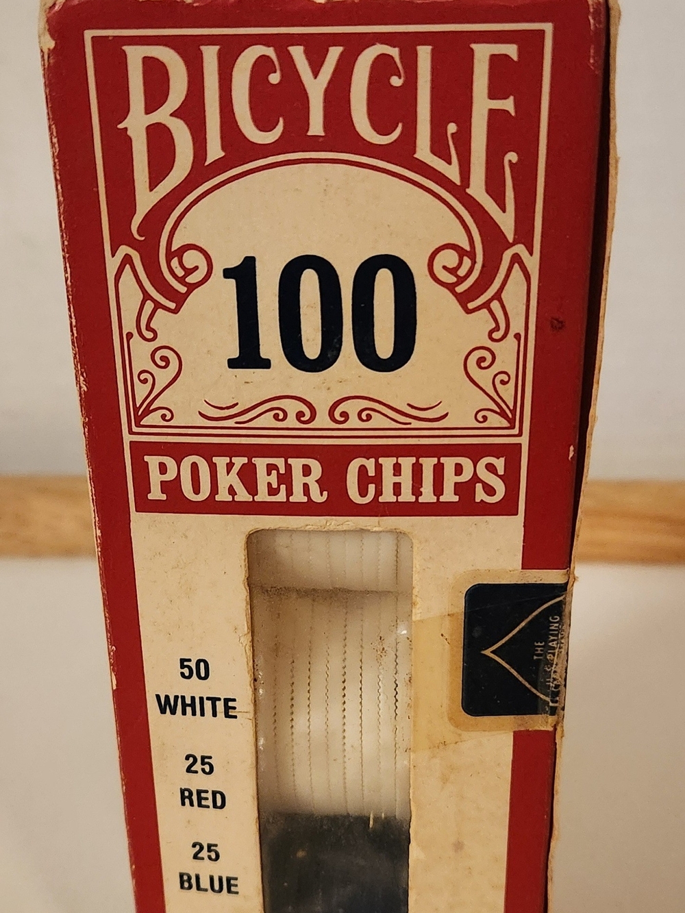 Vintage Bicycle 100 Poker Chips Set No. PC with Original Box